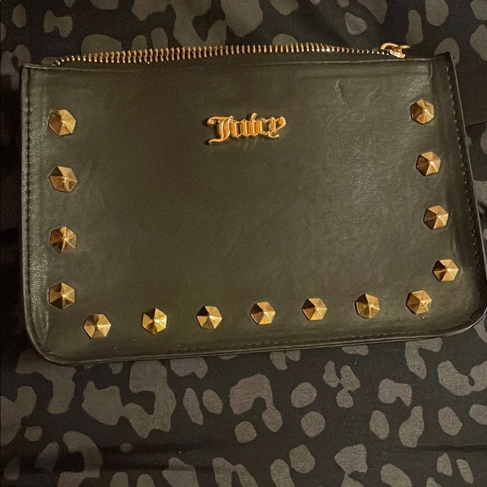 Juicy Couture Black Pouch with Gold Accents